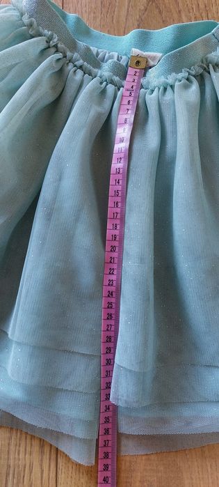 Błękitna tiulową spódniczka h&m, r. 122