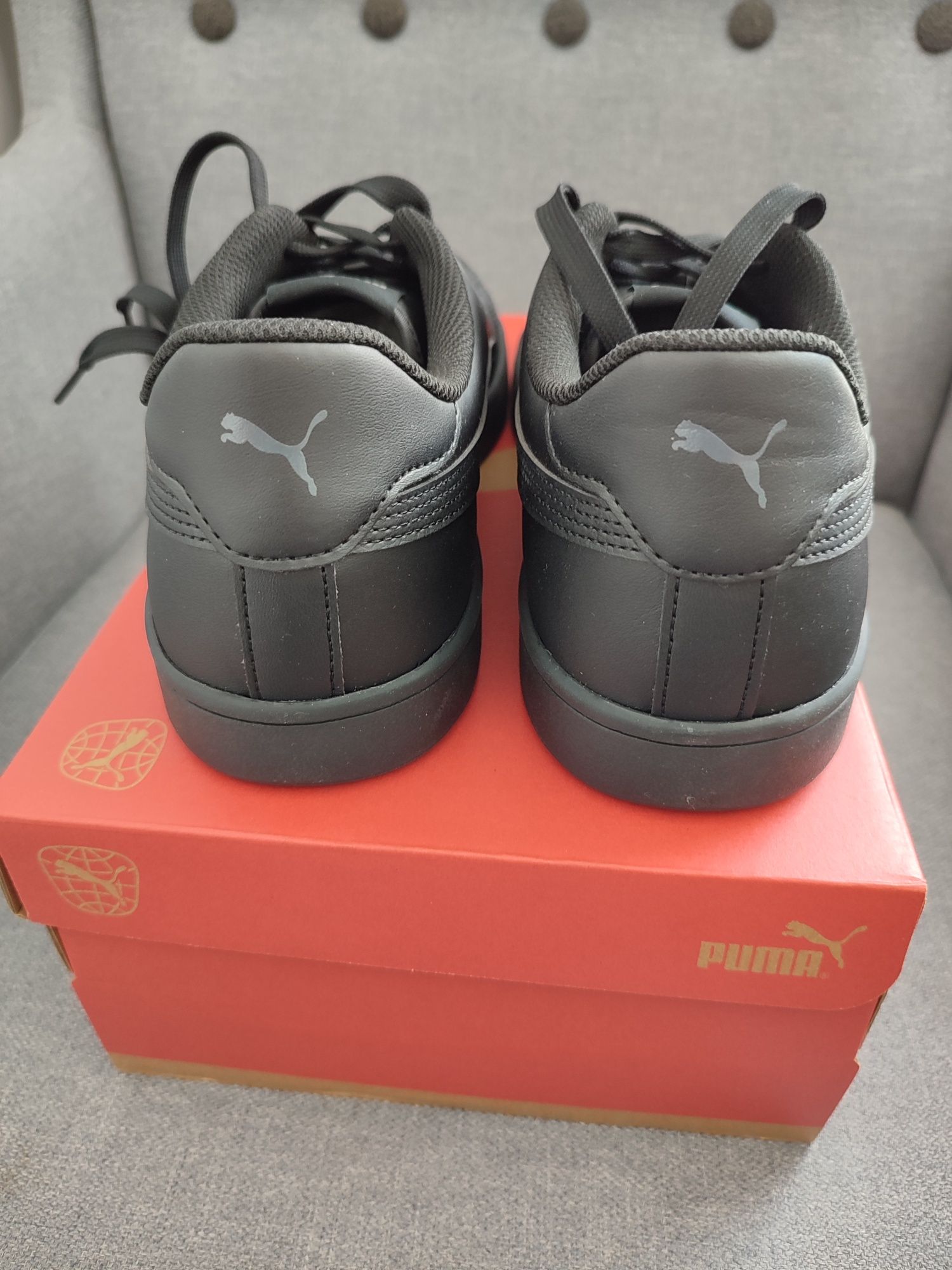 PUMA Uniseks SMASH V2 LTrampki czarne 44.5