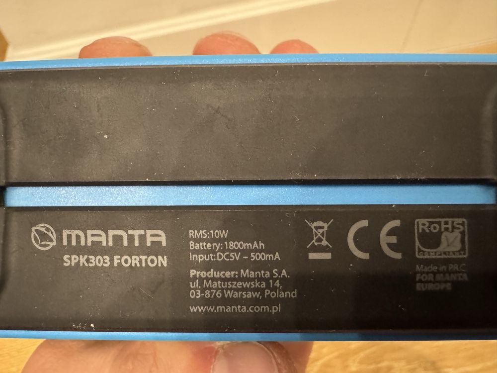 Glosnik bluetooth MANTA SPK303, 10W RMS, Radio, Micro SD, Telefon