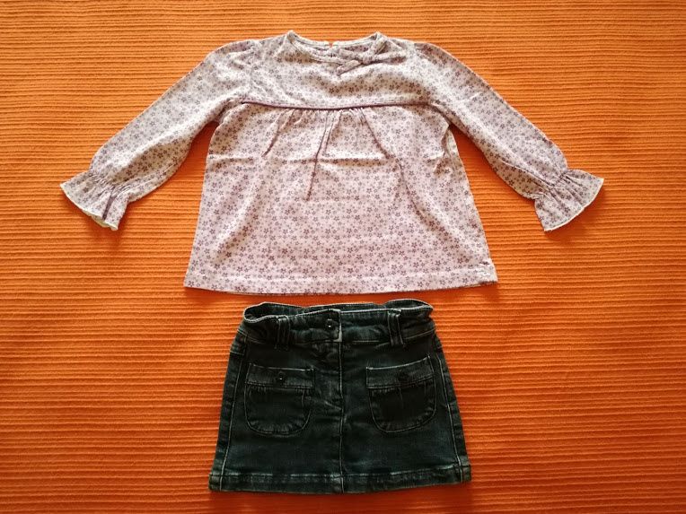 Lote Saia Ganga/Blusas, 3 Anos