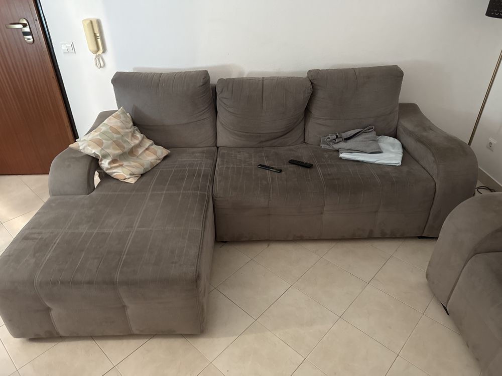 Sofa de 3 lugares chaise long mais 2 lugares