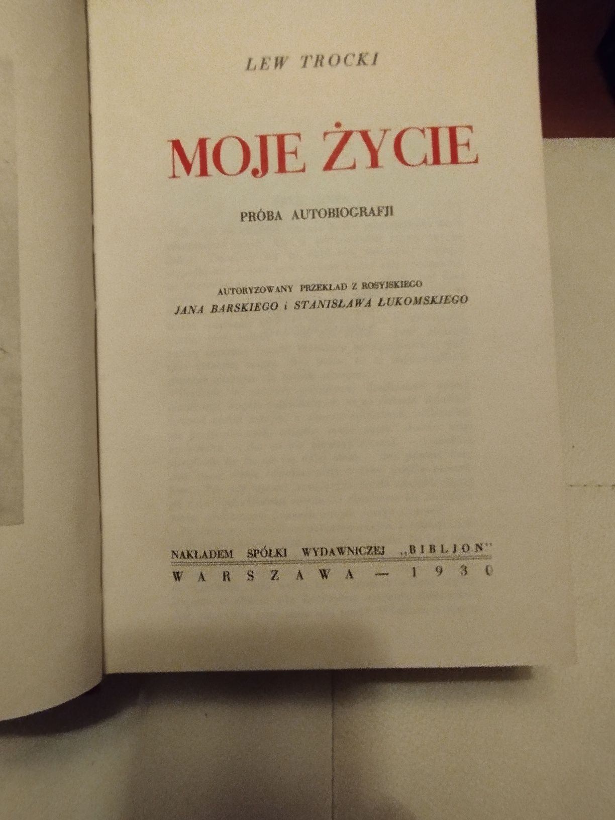Trocki moje życie