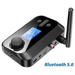Bluetooth-приймач передавач C41 з LCD-екраном, оптичний вхід, підтримк