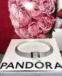 Pandora reflexions szeroka nowa bransoletka logo cyrkonie 925 srebro