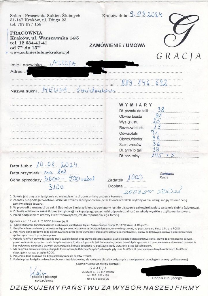 Suknia ślubna Melisa śmietankowa