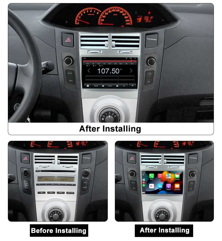 Uniwersalne Radio samochodowe Android M200 Toyota Yaris II 2005.-2011