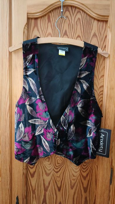 Damska kamizelka aksamitna "Anxiety", r. M