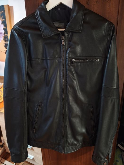 Blusão preto em pele Flávio
