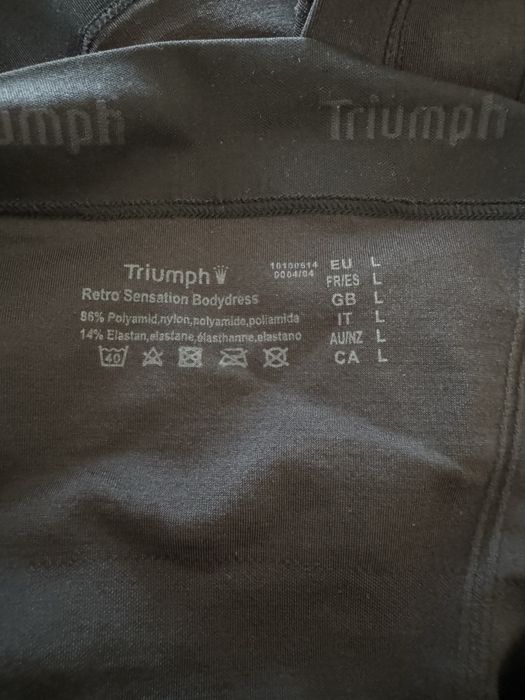 Halka modelująca Triumph L bielizna wyszczuplająca czarna sukienka
