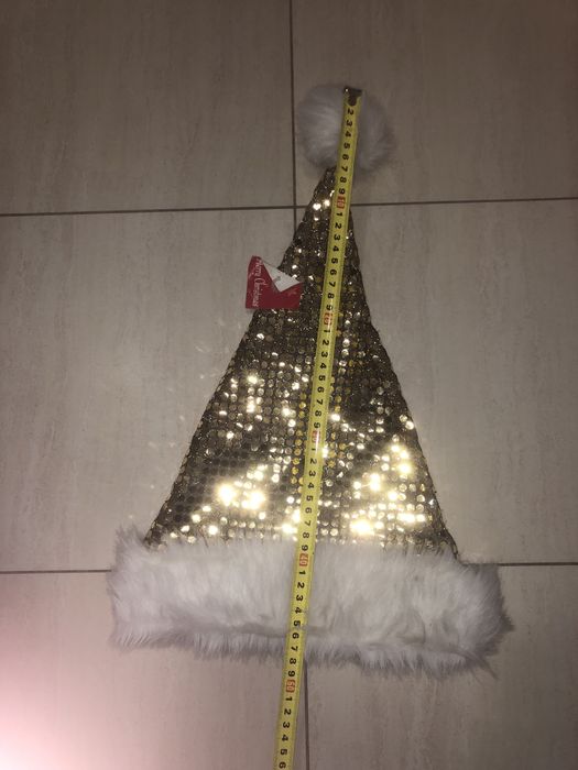 Шапка санти золота новорічна