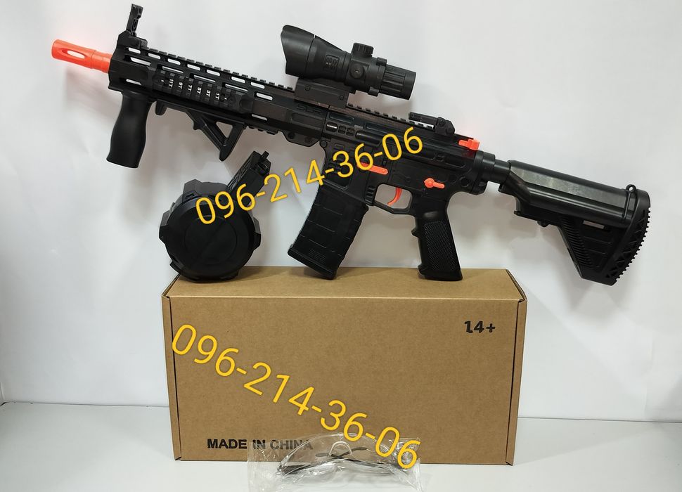 Детский автомат на орбизах SLR M416 с барабаном и оптическим прицелом