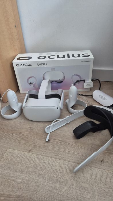 Gogle VR Oculus Meta Quest 2 128GB + oryginalny Elite strap Stan ideal