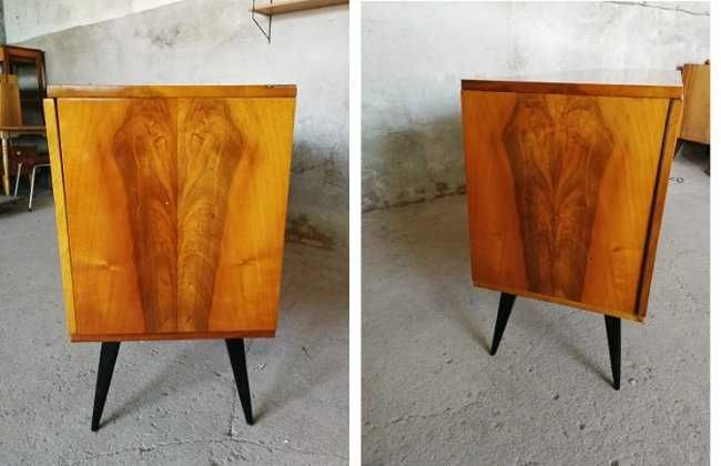 Kredens Komoda VAR Włocławska FM Sideboard Design PRL Orzech dobry sta