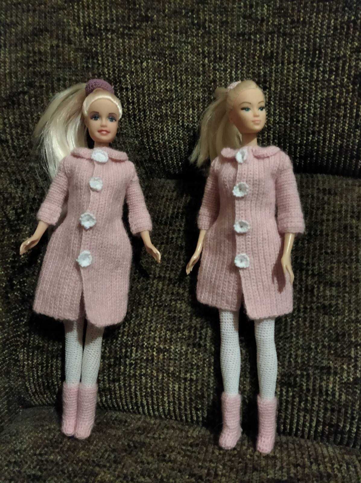 Комплект одежды для куклы Барби (и т.п.) (пальто, колготки, сапожки)
