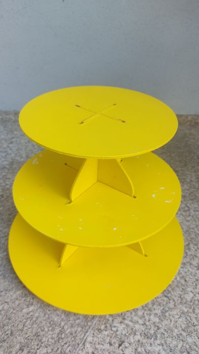 Prato de madeira Cake stand