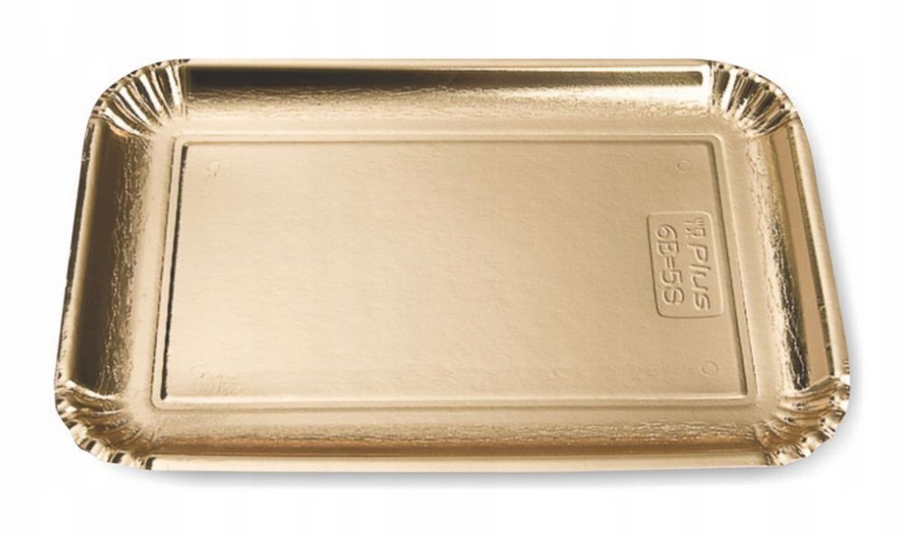 Tacka Cateringowa Cukiernicza Papierowa Złota 30,1X21,3 Cm 5E - 5Szt.