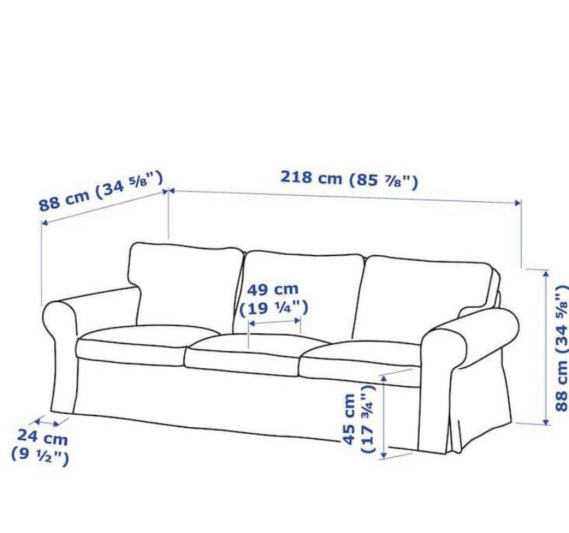 Sofa ektorp IKEA 3- osobowa dwa pokrowce