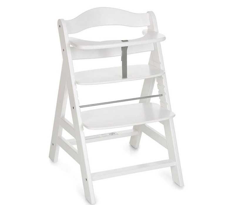 NOWE Drewniane krzesełko do karmienia Hauck Alpha + białe