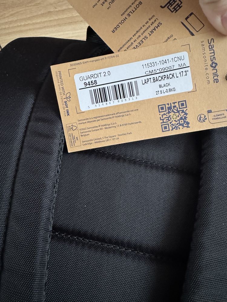 Nowy plecak Samsonite Guardit 2.0 na laptopa 17.3