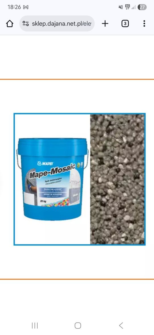 Tynk mozaikowy marmolit mapei.