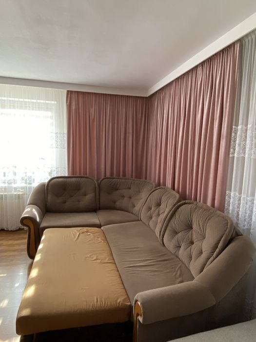 Kanapa narożna brązowa