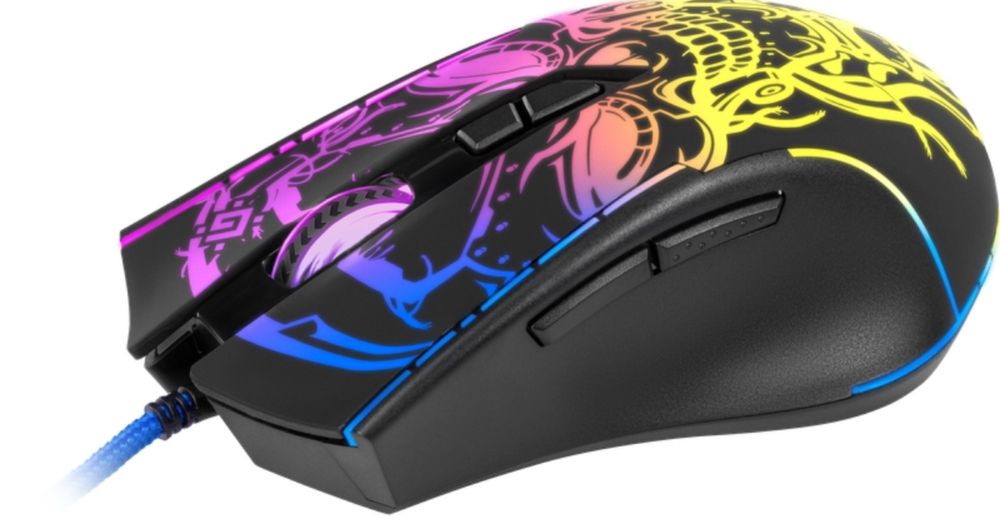 Myszka Przewodowa Dla Graczy Defender GM 928 Mysz Gamingowa RGB
