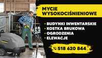 Mycie Wysokociśnieniowe obory kostki brukowej elewacji