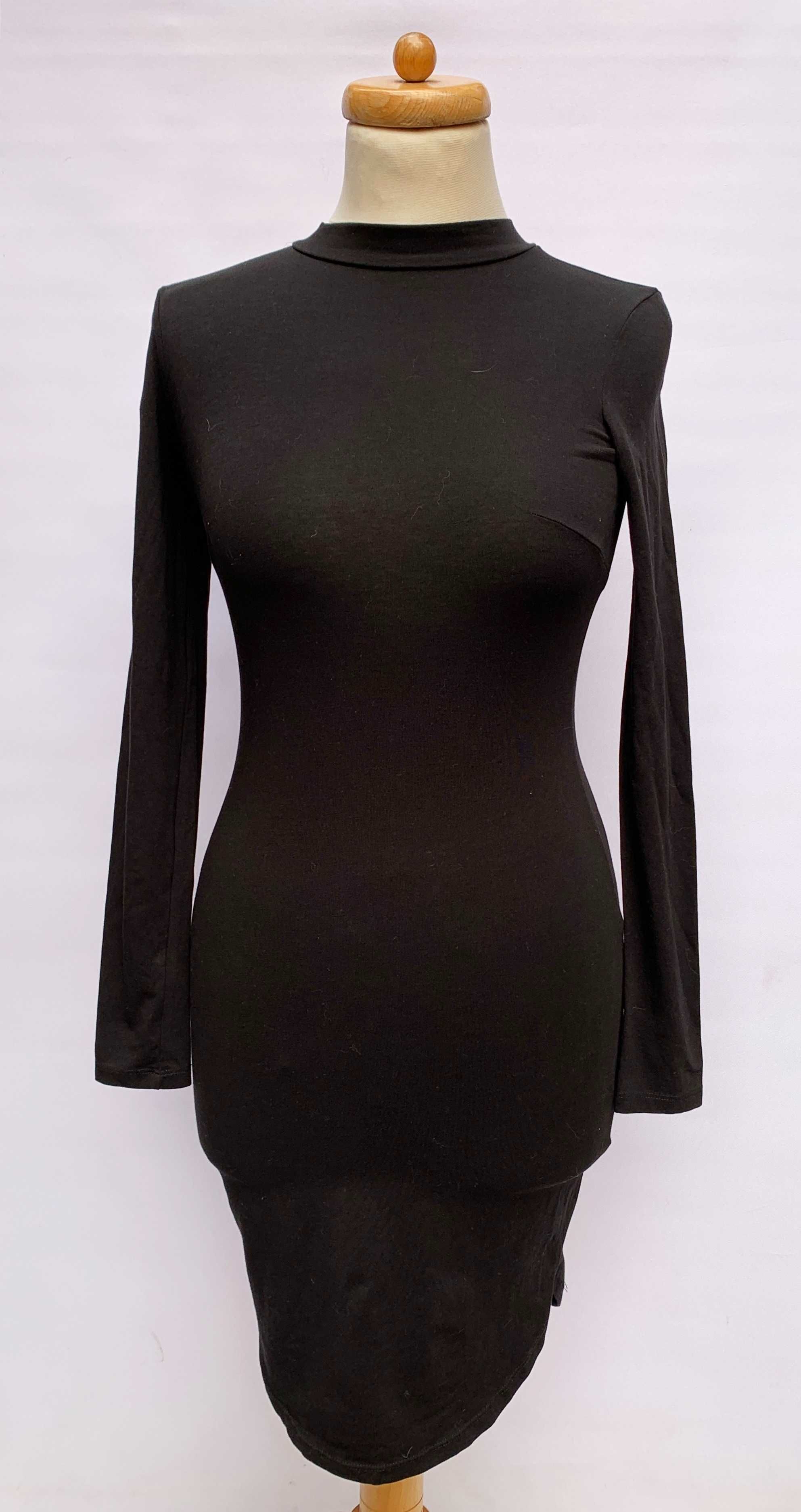 Sukienka Czarna NLY Trend XS 34 Ołówkowa Dopasowana Golf