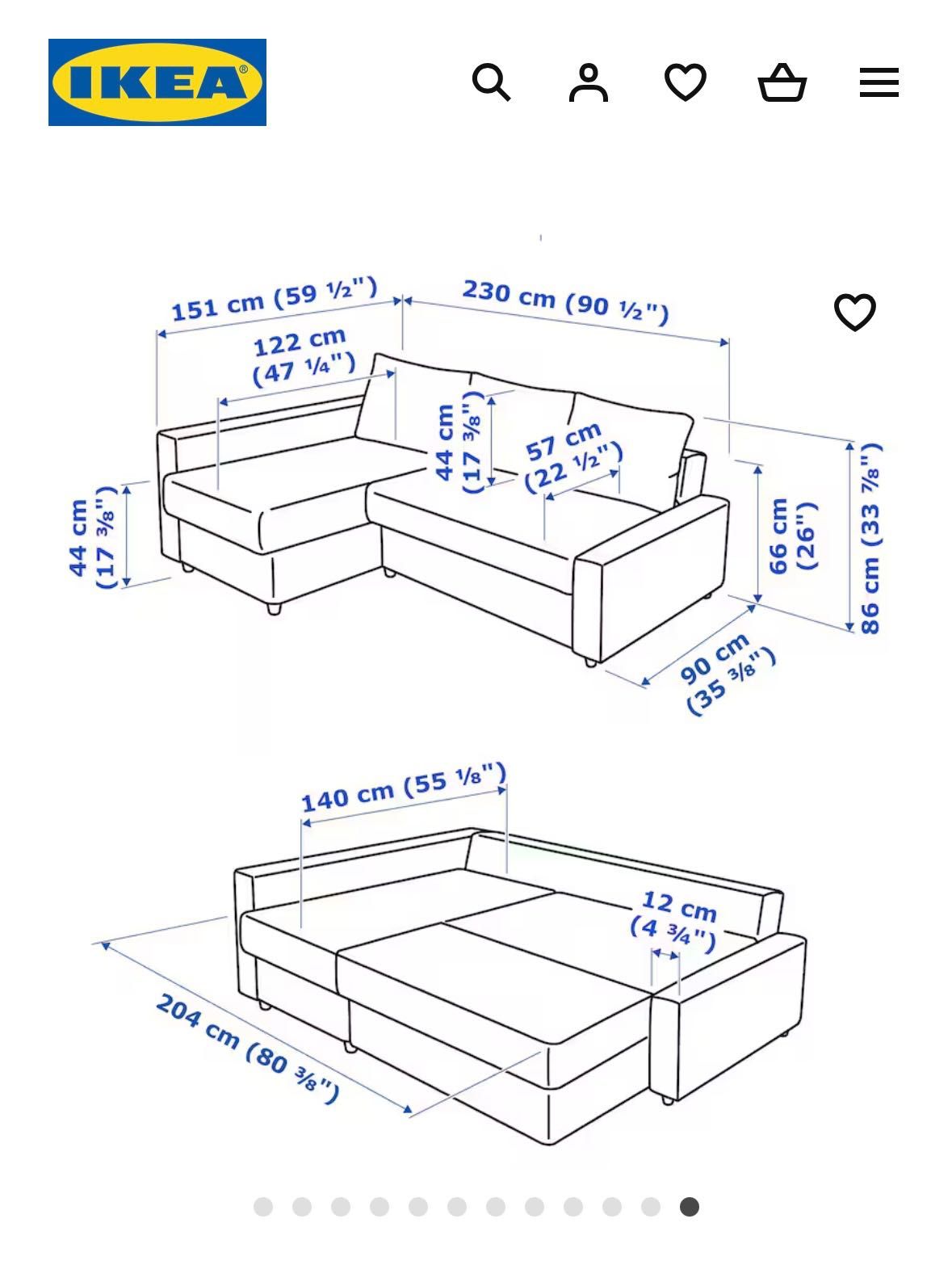 Ikea narożnik friheten beżowy