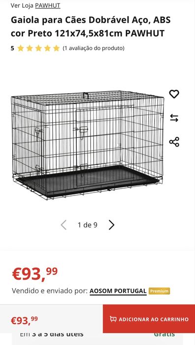 Gaiola NOVA para Cães grandes dobrável