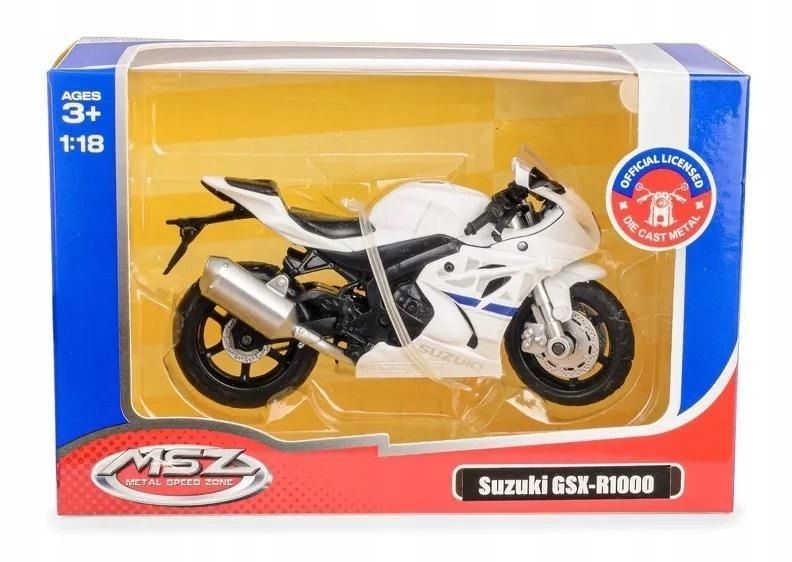 Msz 1:18 Suzuki Gsx-r1000/67703/white, Daffi