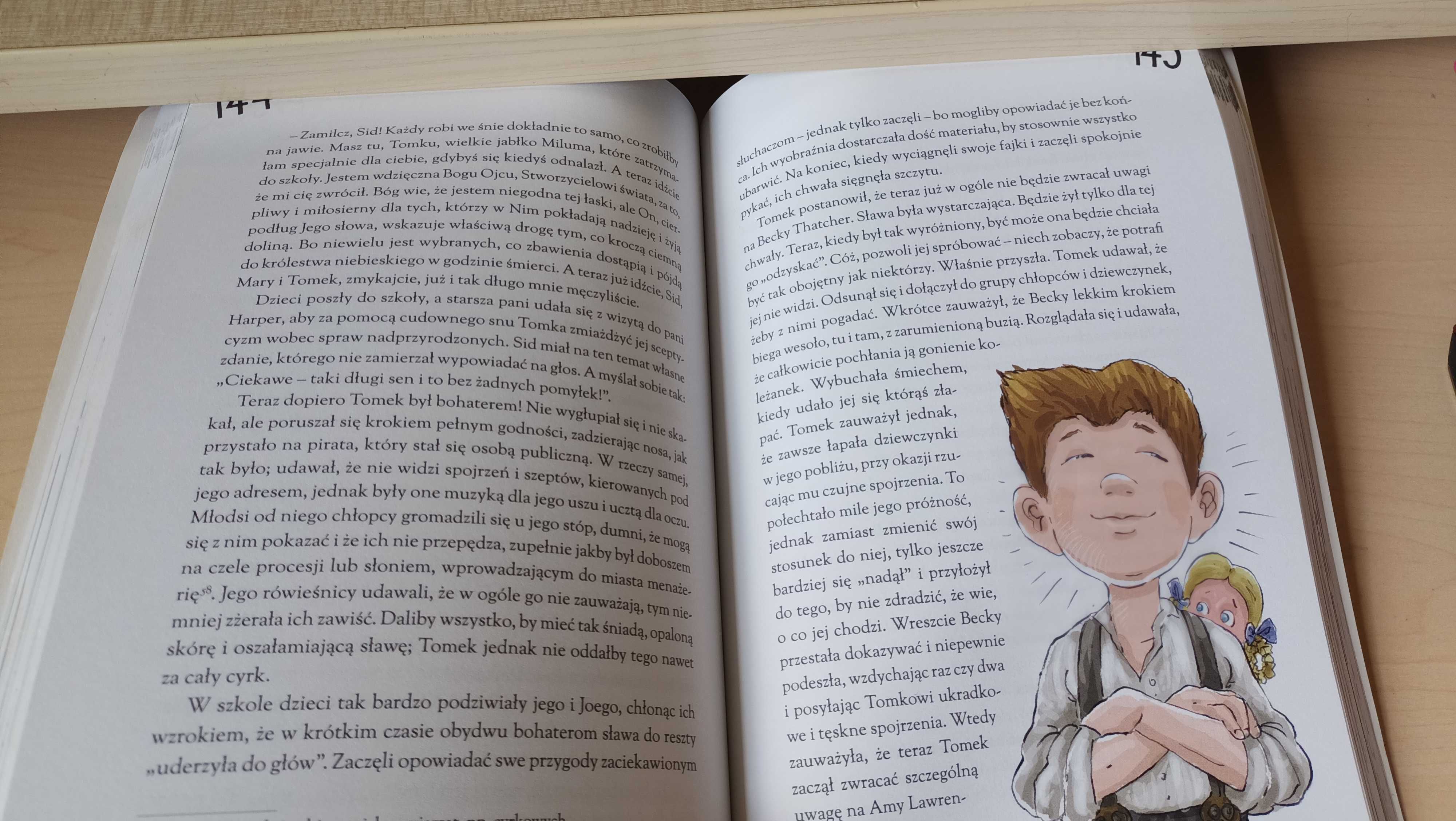 Przygody Tomka Sawyera Mark Twain -  fajna czcionka przyjazna dzieciom