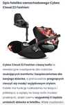 fotelik cybex z baza obrotowa oraz lozeczko chicco 3w1