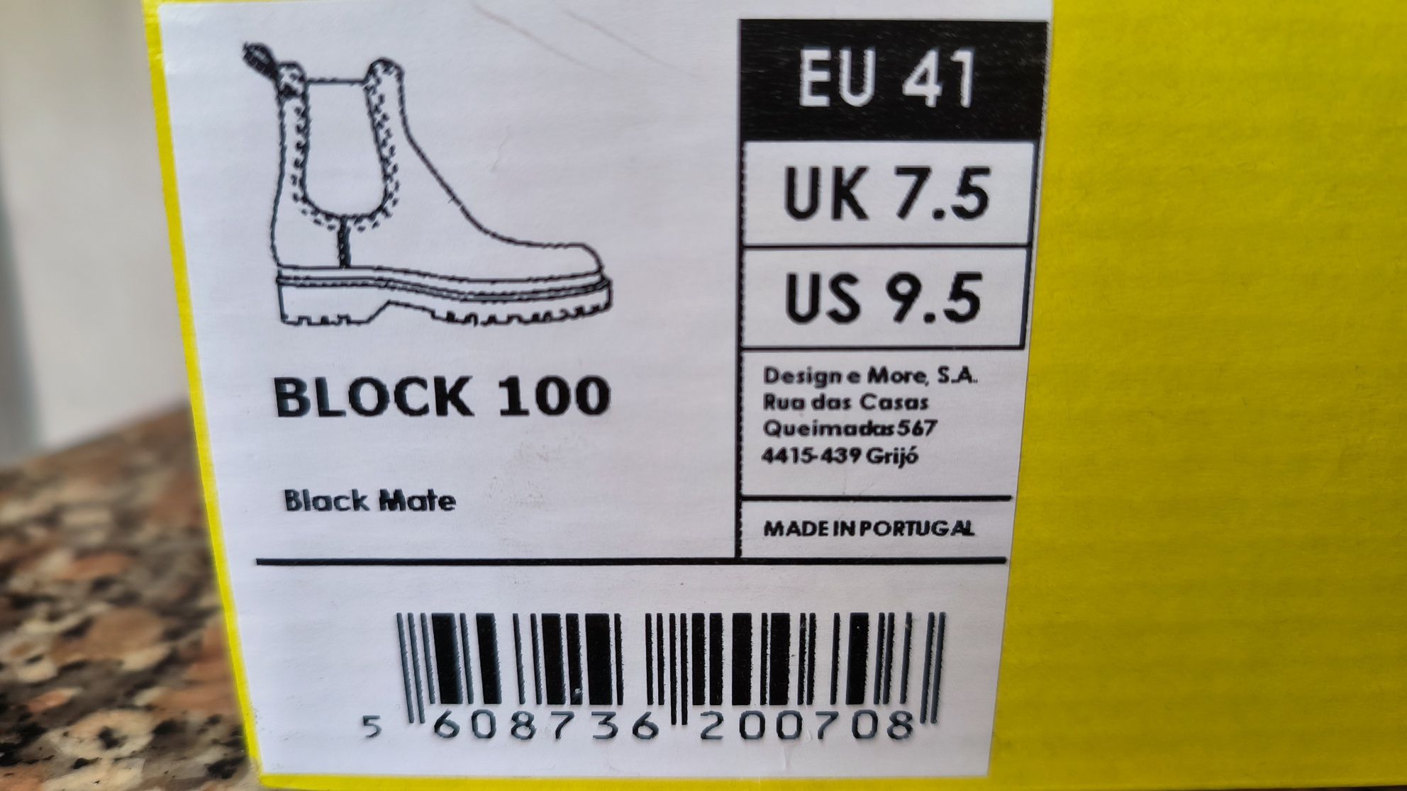 Botas Lemon Jelly Block 100 Preto mate Vegan T41