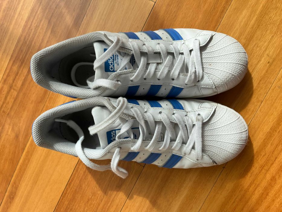ADIDAS ORIGINALS Sapatilhas 'SUPERSTAR' em Branco e Azul