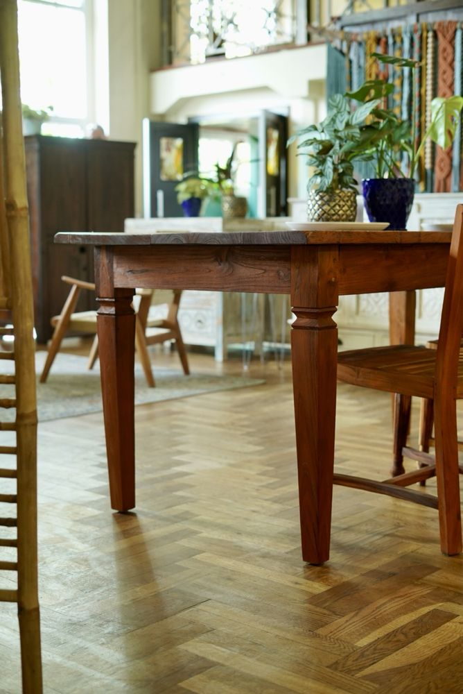 Stół z szufladkami lite drewno teakowe kolonialny egzotyczny