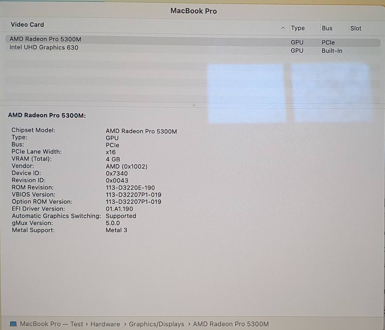 MacBook Pro 16inch 2019 - i7/16GB/512GB