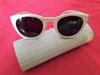 Drewniane okulary przeciwsłoneczne + etui