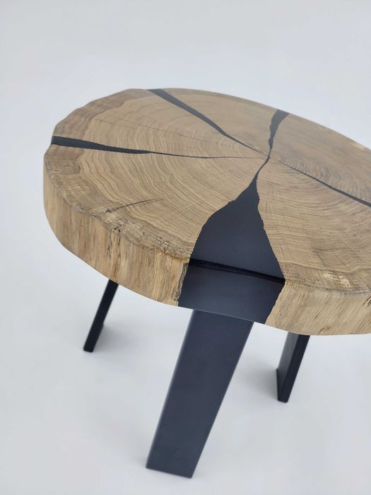 Solik kawowy z drewna Dębowego z Żywicą epoksydową