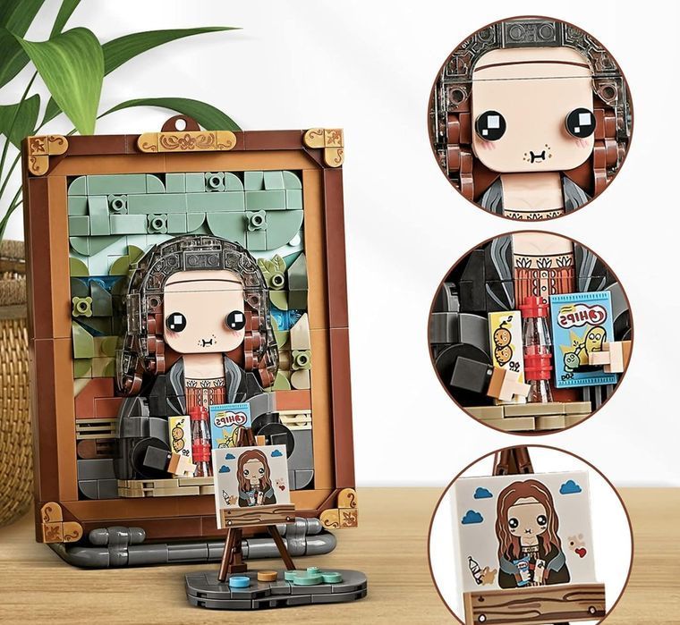 Obraz Mona LIsa 3D Mini Klocki