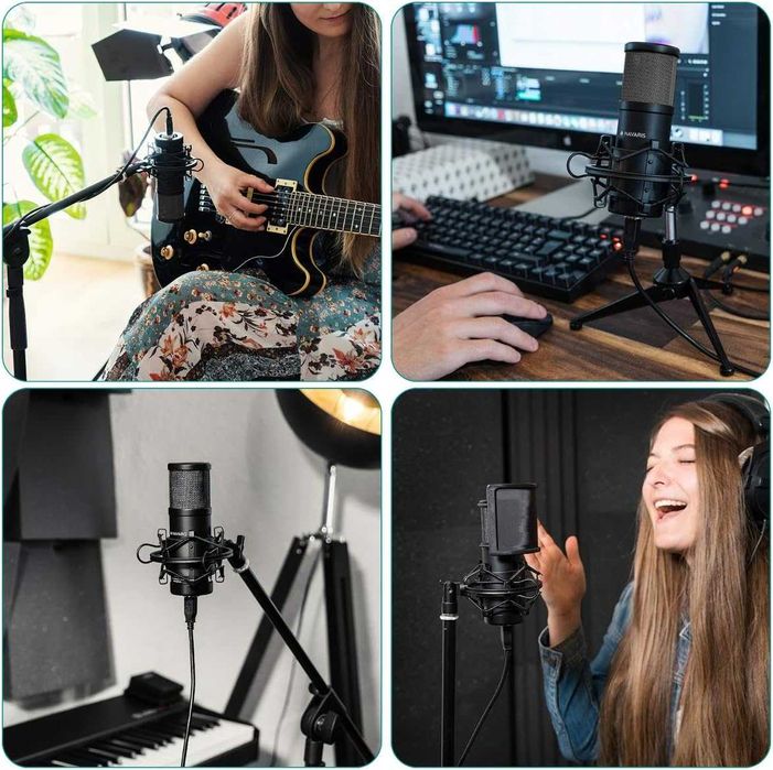 Profesjonalne mikrofony pojemnościowe | NAVARIS | nowy | 3 sztuki