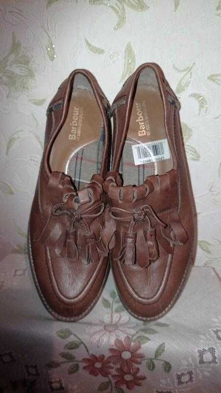 Бренд лоферы кожаные Barbour