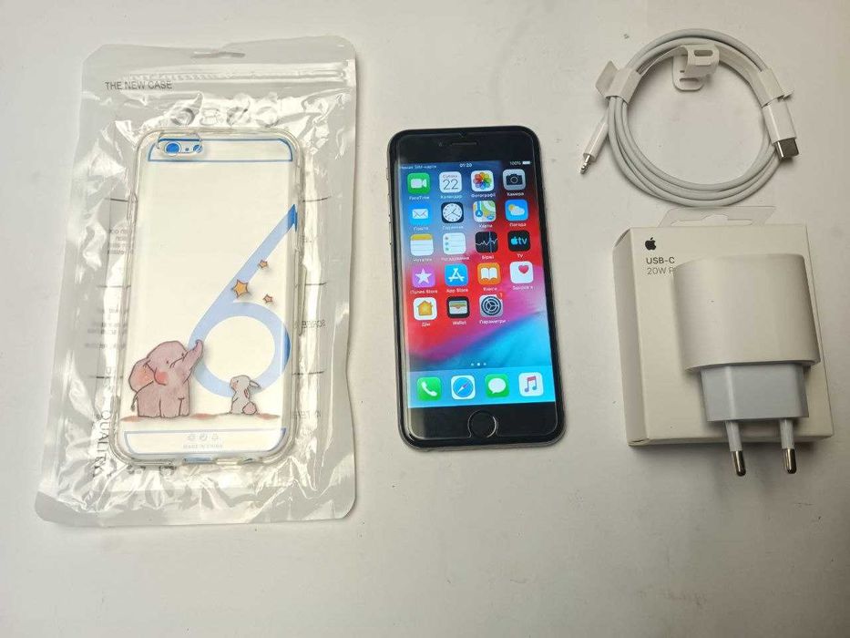 Класний iPhone 6 на 16Gb телефон смартфон Айфон 6 A1586 АКБ 80% +чехол