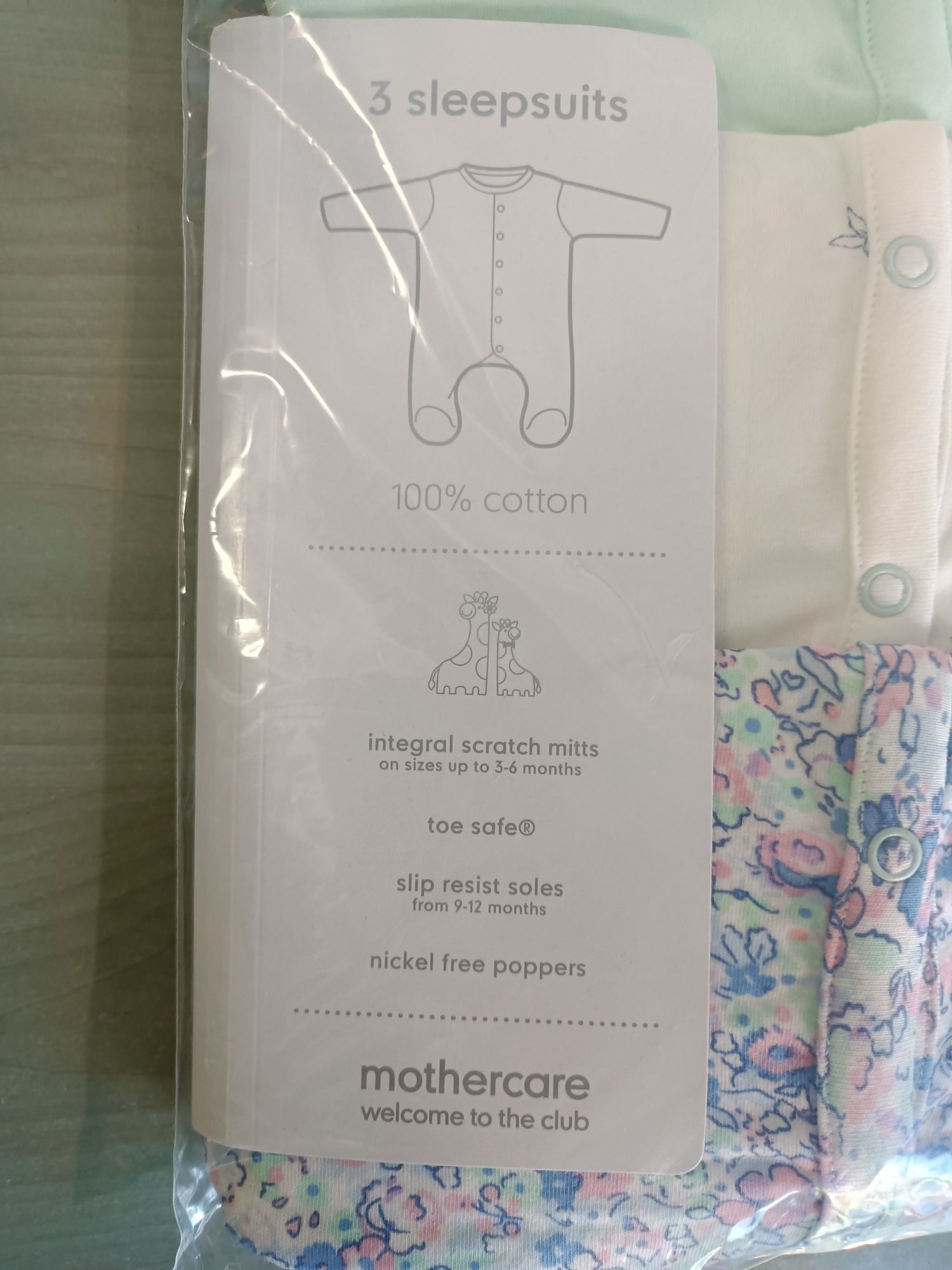 Spioszki niemowlęce 3 sztuki komplet zestaw Mothercare