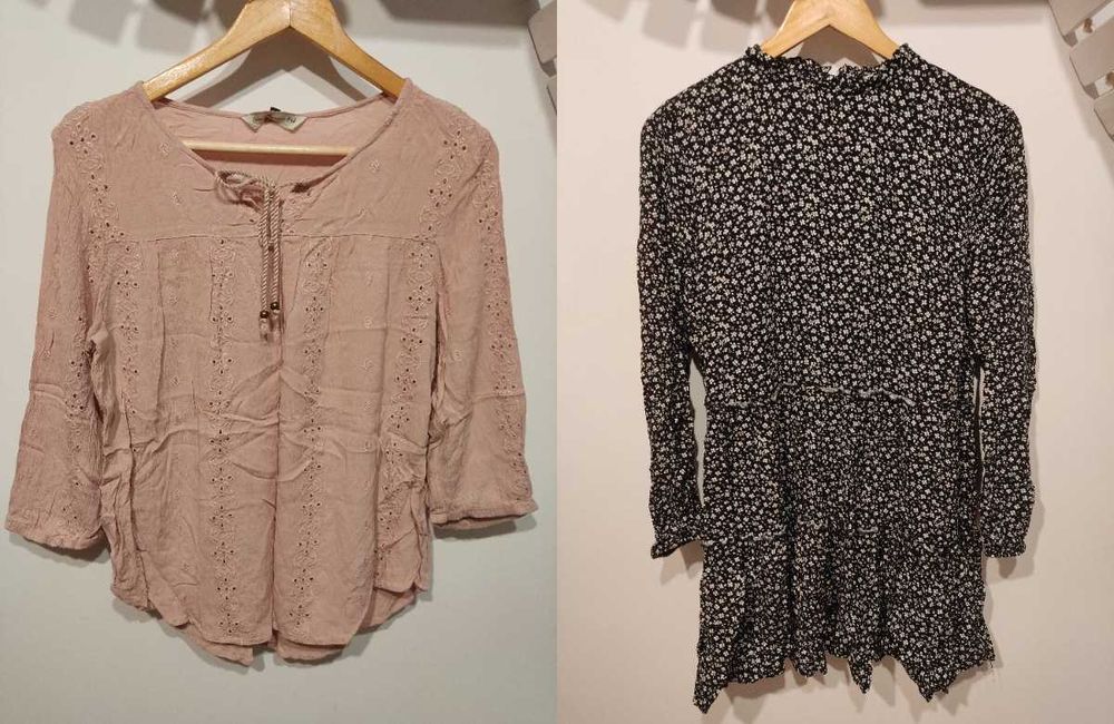 Damskie używane ubrania (11 szt.) S/M/L dobry stan