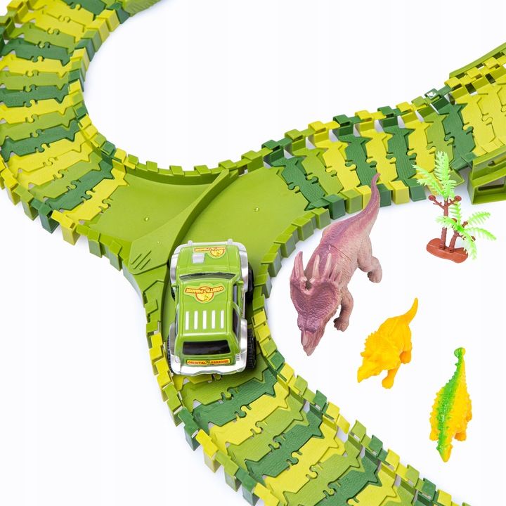 Mega Tor Wyścigowy Park Dinozaurów Magic Track 270 Elementów, 360cm To