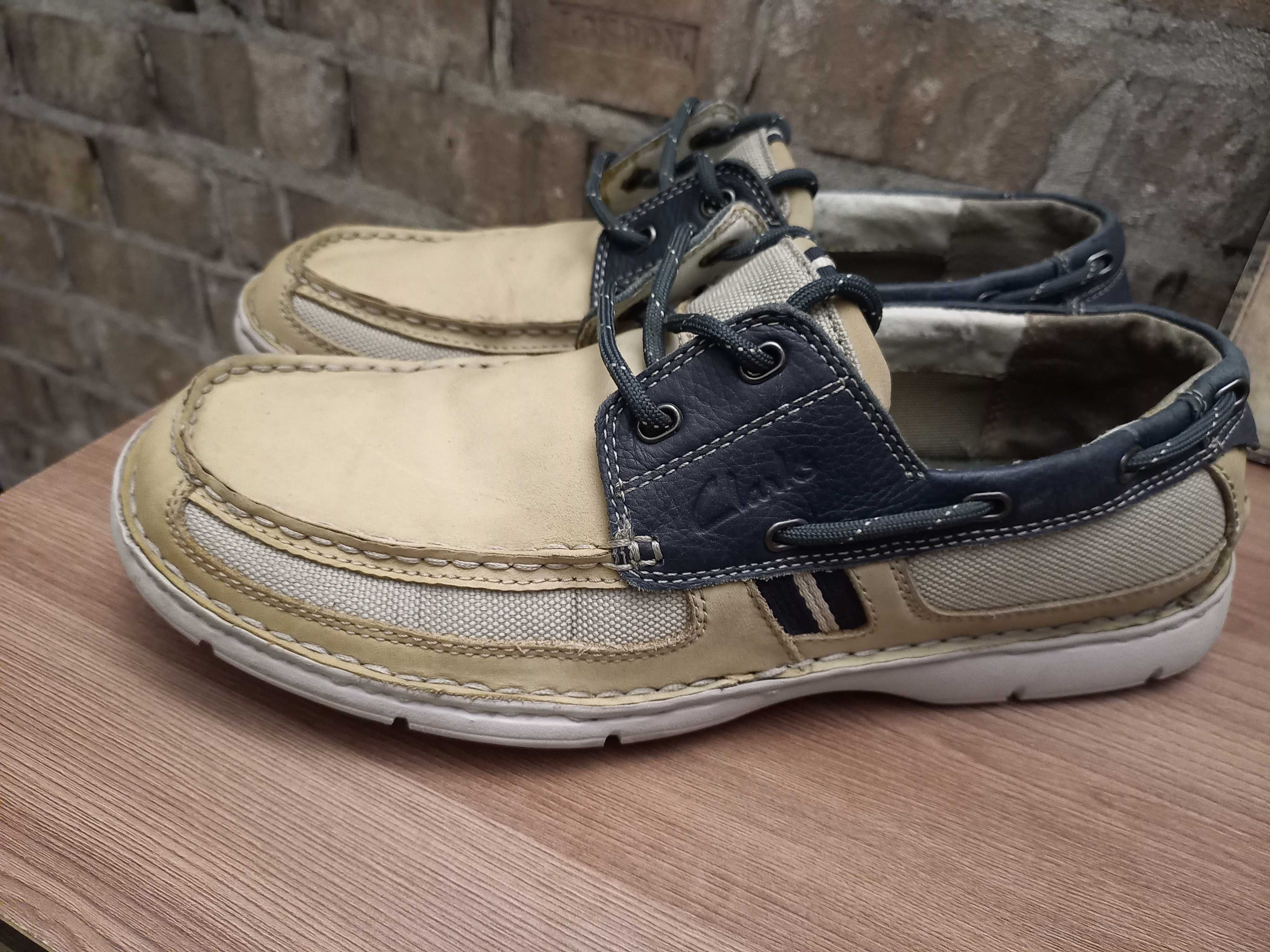 Топсайдеры, мокасины Clarks  размер 44,5.