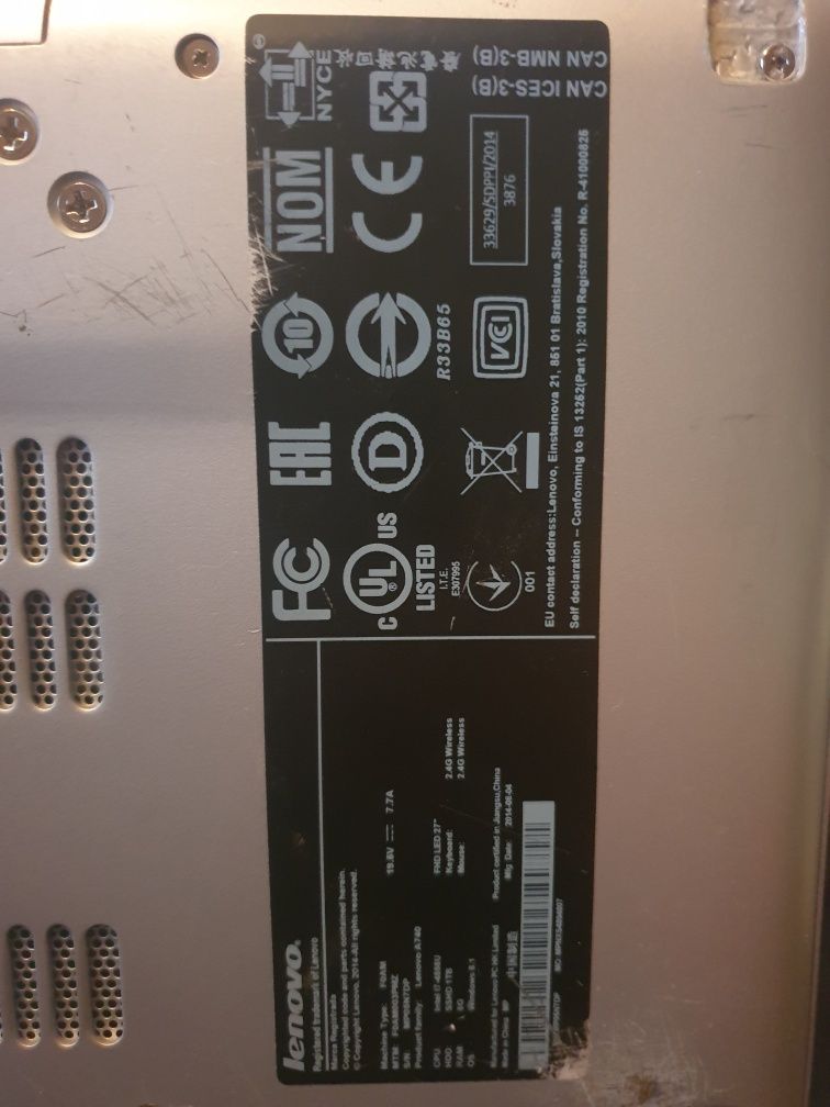 Wielki  ekran All in One Lenovo A740 27cali