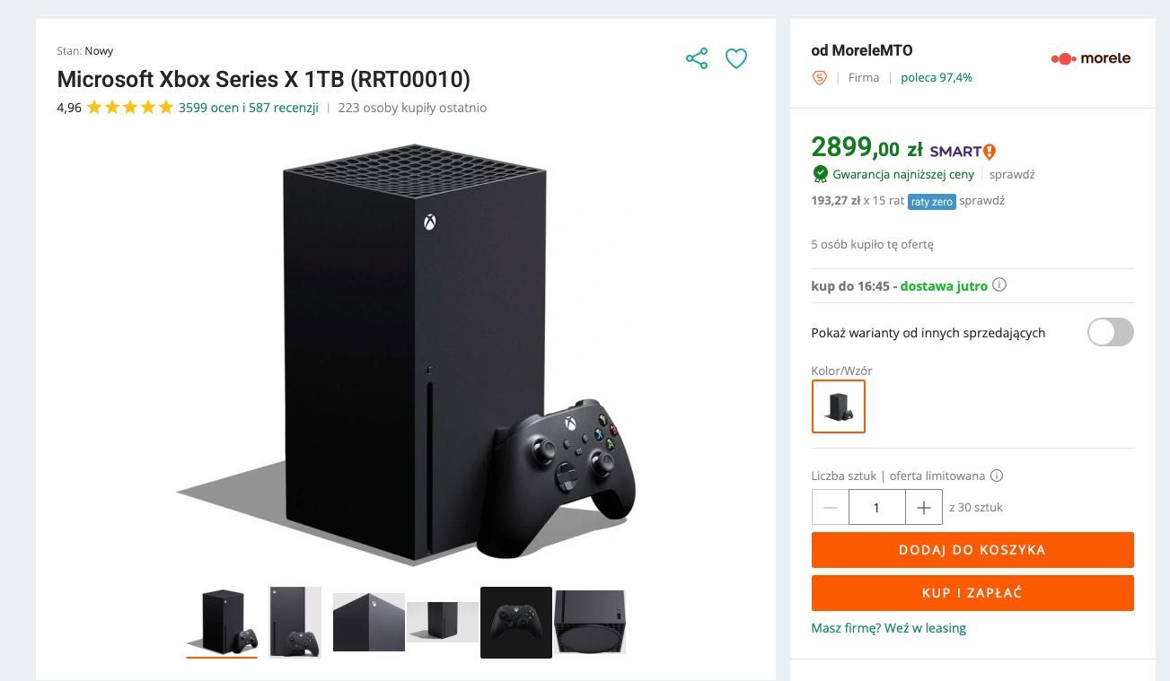 JAK NOWY ! Xbox Series X - 1 TB - na Gwarancji do 29.11.2026