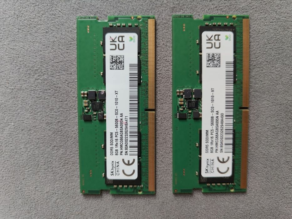 Оперативна пам'ять SK hynix 2x 8 GB 5600 MHz DDR5 для ноутбука